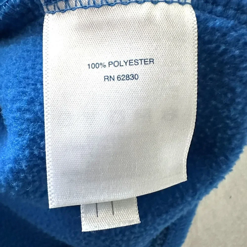 Lands End Kids XL 18-20 Long 1/4‎ Zip Pullover Fleece Sweater Blue Tunic Length